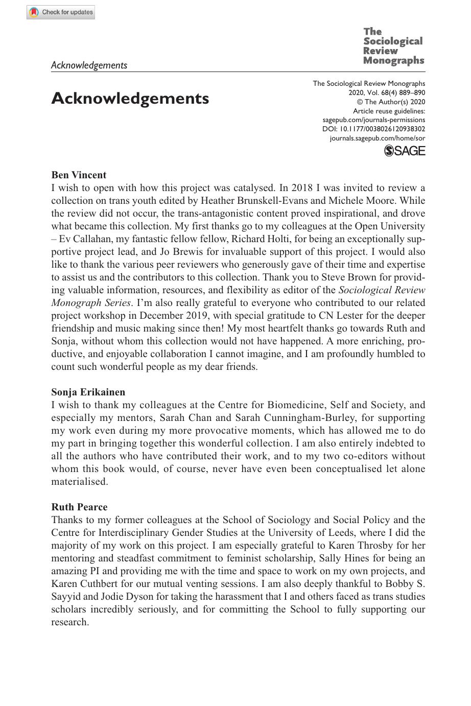 Acknowledgements