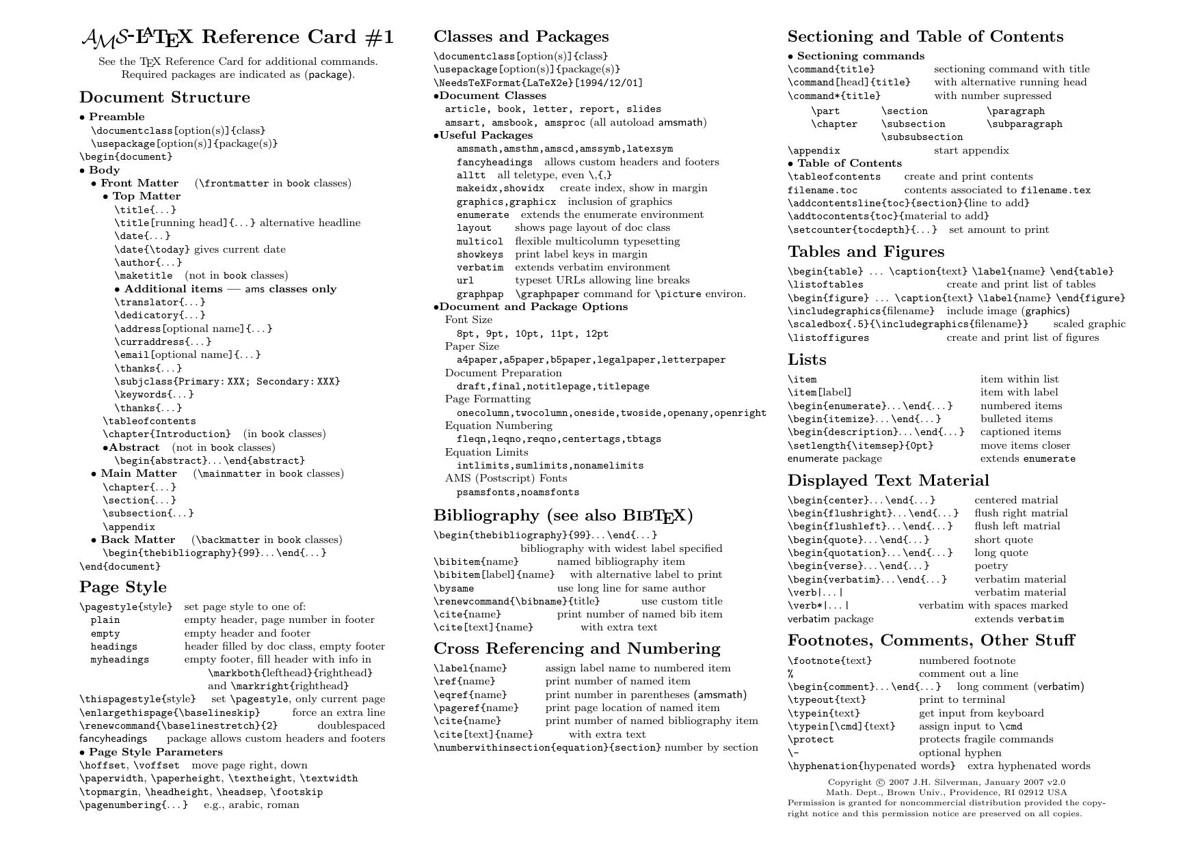 LaTeXRefCard.v2.0